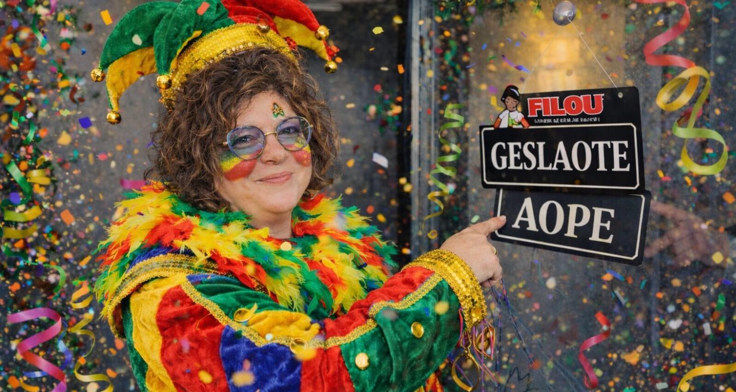 Aope en geslaote roond carnaval